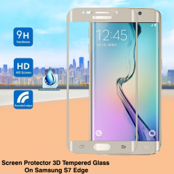 Screen Protector 3D Tempered Glass On Samsung S7 Edge, S6 Edge,S6+, 3D-3